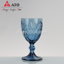 Calici in vetro in vetro blu colorato di calice colorato